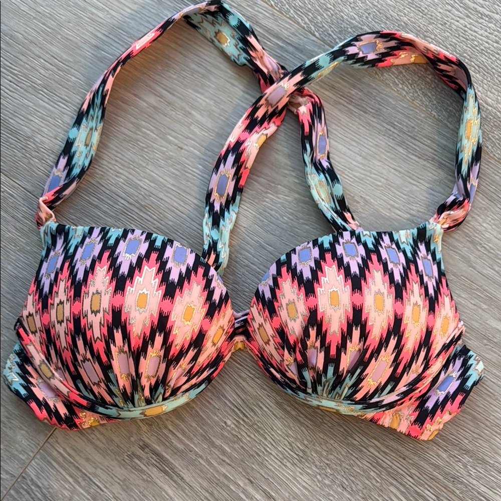 Victoria’s Secret Cross Back Metallic Bikini Top